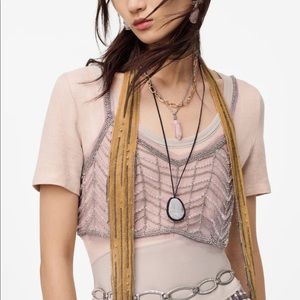 limited edition beaded tulle top